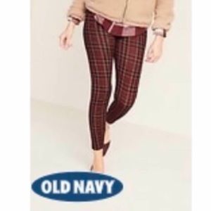 🎁 NWOT OLD NAVY WOMENS XS PLAID LEGGINGS